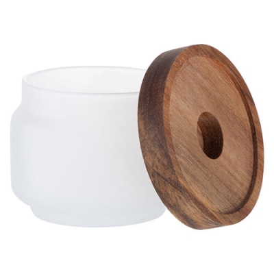 Glass container with wooden lid for sublimation